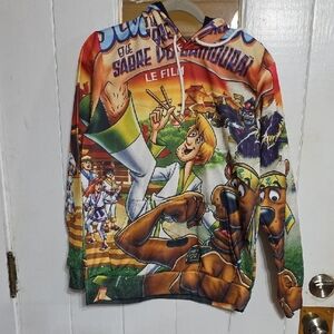 Scooby Doo Unbranded Hooded Sweatshirt Men's Colorful Graphic(Foreign) Sz XL EUC